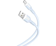 XO kabelis NB212 USB - microUSB 1,0 m 2,1A mėlynos spalvos