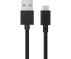 Xqisit kabelis įkrovimui ir duomenims USB-A - USB-C 3.0m juodos spalvos 31298