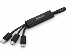 USB kabelis ZTE ZTE Nubia USB šakotuvas 3 viename USB-C microUSB Lightning Greitas įkrovimas