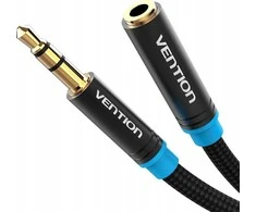 Vention Pintas 3.5 mm garso ilgintuvas 5 m ventiliacija VAB-B06-B500-M juodas