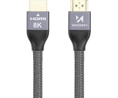 Wozinsky kabelis HDMI 2.1 8K 60 Hz 48 Gbps / 4K 120 Hz / 2K 144 Hz 1 m sidabrinis (WHDMI-10)