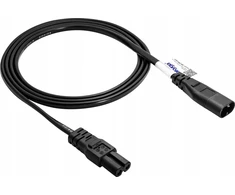 IEC C7/IEC C8 maitinimo laido prailgintuvas - 1.5 m juodas - Akyga AK-RD-08A