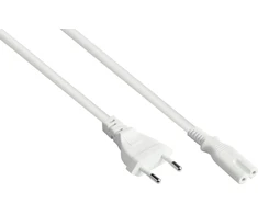 Kabelis zasilający Alcasa Kabelmeister kabelis zasilające balta 1,5 m wtyczka zasilająca typu C IEC C7 (SK0385-W015)