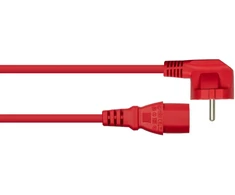 Kabelis zasilający Alcasa Kabelmeister kabelis zasilające Raudona 0,5 m Wtyczka zasilająca typu E+F IEC C13 (SK0130-R005)