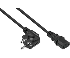Alcasa Kabelmeister SK1430-S005 maitinimo kabelis Juodas maitinimo kabelis 0,5 m IEC C14 IEC C13