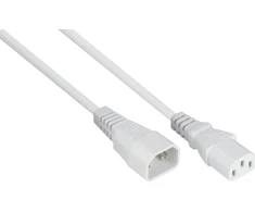 Maitinimo kabelis Alcasa Kabelmeister SK1430-W030 Baltas maitinimo kabelis 3 m IEC C14 IEC C13