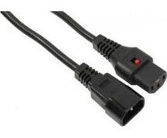 Maitinimo kabelis Digitus ASSMANN maitinimo laidas LOCK 3x1mm2 C14 / C13 tiesiai M / Μ5m juoda