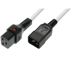 Assmann Electronic ASM IEC-PC1299 maitinimo kabelis, kištukas C20, H05VV 3 X 1,5mm2 iki C19 IEC LOCK 2m baltas