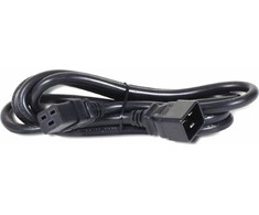 Bachmann maitinimo kabelis BACHMANN maitinimo laidas IEC320/C19-C20 16A/250V IEC jungtis, juodas, 1 m