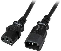 Efb Elektronik EFB Kaltgeräverl maitinimo kabelis. C14 180°–C13 180°, p., 5,0 m, 3 x 1,00 mm