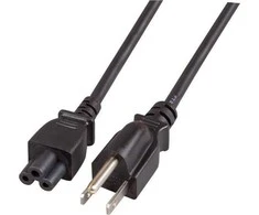 Efb Elektronik EFB maitinimo kabelis EFB Netzkabel USA/NEMA 5-15P-C5 180°, sw, 1,8m, SVT AWG18x3C
