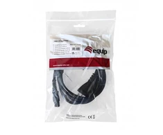 Kabelis zasilający Equip T12 ->C5 gniazdo/wtyczka juoda 1.80m PVC (112230)