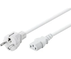 Goobay F tipas, CEE 7/7 - C13 maitinimo laidas, 2 m, baltas