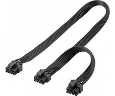 Premiumcord „Goobay PCIe 6-pin x2“ – „PCIe 8-pin“, 0,62 m, Juodas (59714)