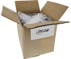 „InLine“ 35 vnt. maitinimo kabelis „Bulk-Pack ®“, CEE7/7 kampinis į IEC-C13 stačiakampį, juodas, H05VV-F, 3x0,75 mm², 1,8 m