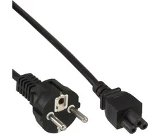 InLine Maitinimo kabelis 40vnt. pakuotė Bulk-Pack Inline® Nešiojamojo kompiuterio maitinimo laidas, juodas, 1,8 m, masinis