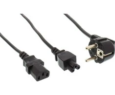 Maitinimo kabelis InLine Adapteris "Y" Schuko - IEC C5 / IEC C13 2m (16653D)