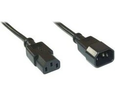 Maitinimo kabelis InLine IEC C13 M / F, Juodas, 3m (16632B)