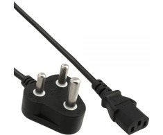 Maitinimo kabelis InLine Pietų Afrikos maitinimo kabelis 10A Type M - IEC jungtis 1.8m - 16652L