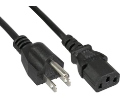 Kabelis zasilający InLine® Maitinimo kabelis, maitinimo kištukas JAV prie 3 kontaktų IEC C13 jungties, juodas, 5,0 m