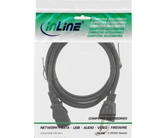 Kabelis zasilający InLine® Maitinimo kabelis, maitinimo kištukas JAV prie 3 kontaktų IEC C13 jungties, juodas, 5,0 m