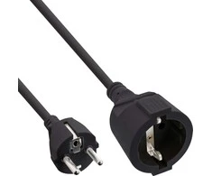 InLine Maitinimo kabelis ® Maitinimo ilgintuvas F tipas juodas 15m