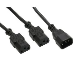InLine Y paskirstymo kabelis, 1x IEC kištukas su 2x IEC lizdais, 1,8 m