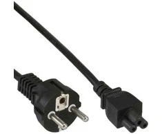 Maitinimo kabelis InLine F tipas Vokiečių - "Miki Mouse" nešiojamas kompiuteris Plug juoda (16656D)