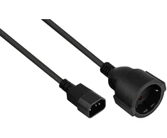 Kabelmeister SK1402-S005 maitinimo kabelis juodas 0,5 m IEC C14 F tipo maitinimo kištukas
