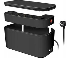 Listwa zasilająca LogiLink kabelių dėžutė su 5 krypčių maitinimo juostele USB/Schuko sch
