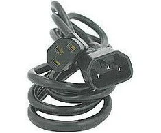 230 V prailginimo laidas, C13 - C14, 5 m, VDE sertifikuotas, juodas, su logotipu