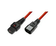 MicroConnect Assmann Electronic ASM IEC-PC1387 maitinimo kabelis, C14 kištukas, H05VV-F 3 X 1,00 mm2 iki C13 IEC LOCK 3 m raudonas