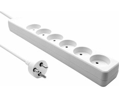 MicroConnect Microconnect MC-GRU0607DKW maitinimo kabelis 7 m 6 x lizdas jungiama į tinklą Inner Baltas