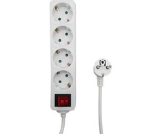 Maitinimo kabelis MicroConnect Microconnect MC-GRU0045WS skirstytuvas 5 m 4 x lizdas jungiama į tinklą vidinis baltas