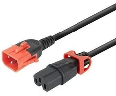 Kabelis zasilający MicroConnect Powercord C14 IEC Lock+ Dual