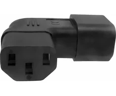 Premiumcord Kampinis adapteris IEC C13 į IEC C14, šoninė įtampa 230 V, 10 A