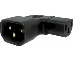 Premiumcord Kampinis adapteris IEC C13 į IEC C14, šoninė įtampa 230 V, 10 A