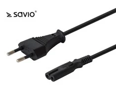 Maitinimo Laidas - SAVIO CL-100 1.8m IEC Type E C7 2.5A Juodas