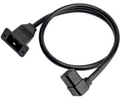 Maitinimo kabelis SilverStone Prailgintuvas su C20 kištuku į 90 laipsnių kampu C19 80cm (SST-PP16-2019D-80)