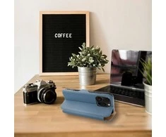 Dėklas Oem Flip case for iPhone 14 PRO MAX Folio Side Magnet mėlynas