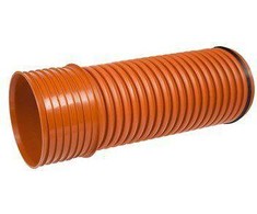 Kaczmarek lauko kanalizacijos vamzdis PP oranžinis gofruotas 250 x 3000 mm (0922743300)