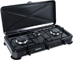 Promis KG300C 3-burner gas cooker, juodas