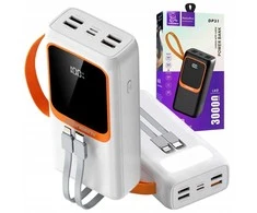 Kaku Išorinė baterija POWER BANK DENMEN 30000mAh (4xUSB; 1xUSB-C) balta