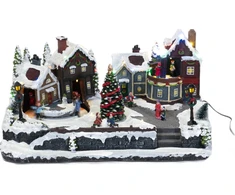 Kalėdinė dekoracija Fééric Lights and Christmas Judanti Kalėdų scena su šviesomis, 45 x 20,5 cm