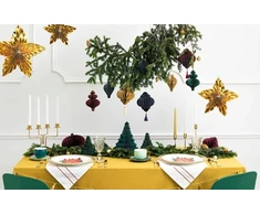 Party Deco Kalėdinė puošmena PartyDeco Dekoratyvinės rozetės Žvaigždės, auksinės vieno dydžio