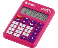 Eleven skaičiuotuvas LC-110NR-PK, rožinis, kišeninio dydžio, 8 vietų