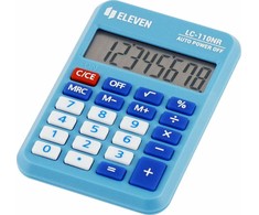 Eleven skaičiuotuvas LC-110NR-BL, mėlyna, kišeninio dydžio, 8 vietų