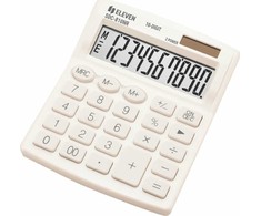 Eleven skaičiuotuvas SDC810NRWHE, balta, stacionarus, 10 lizdų, dvigubas maitinimo šaltinis