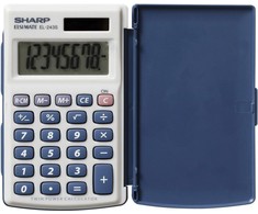Kišeninis skaičiuotuvas Sharp SH-EL243S, šviesiai pilkos spalvos korpusas