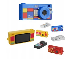 Skaitmeninė kamera Xrec Mini Fotoaparatas Retro vaizdo kamera 2K pakabukas raktų pakabukas + 32 GB kortelė / Xrec X9 / Mėlyna